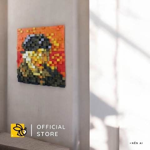 Tranh Pixel Self-Portrait with Bandaged Ear (Blur)