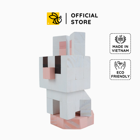 Mô Hình Gỗ Minecraft Rabbit Thỏ (s)