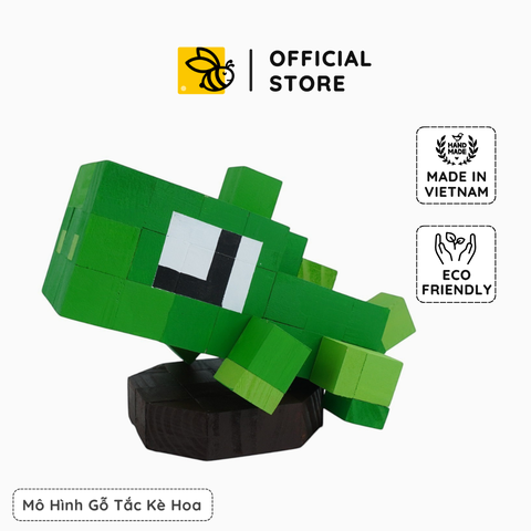 Mô Hình Gỗ Tắc Kè Hoa (size s)