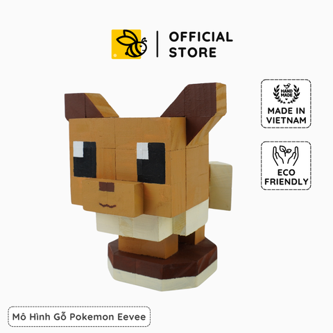 Mô Hình Gỗ Eevee Pokemon