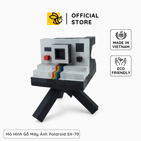 Mô Hình Gỗ Máy Ảnh Polaroid SX-70 (Art Toy)