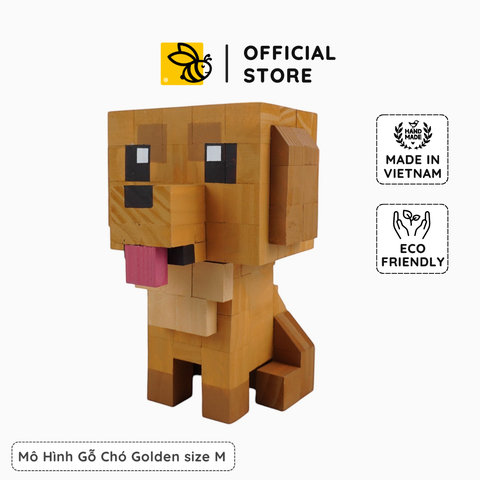 Mô Hình Gỗ Chó Golden Retriever (s)