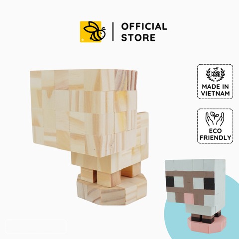 (DIY) Kit Tô Màu Mô Hình Minecraft Sheep Cừu (s)
