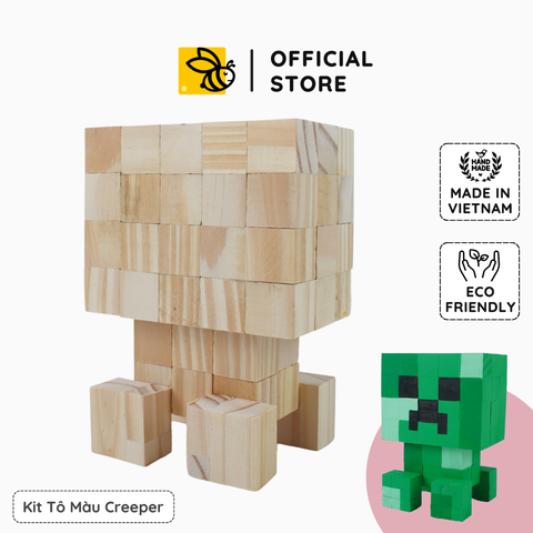 (DIY) KIt Tô Màu Minecraft Creeper (size s)
