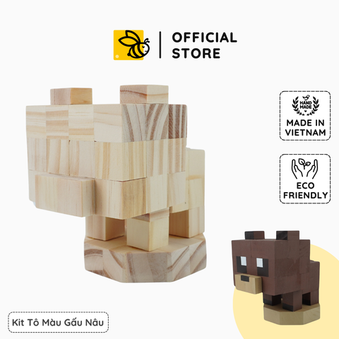 (DIY) Kit Tô Màu Gấu Nâu (s)