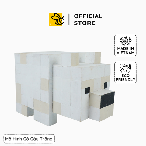 Mô Hình Gỗ Gấu Trắng (Art Toy)