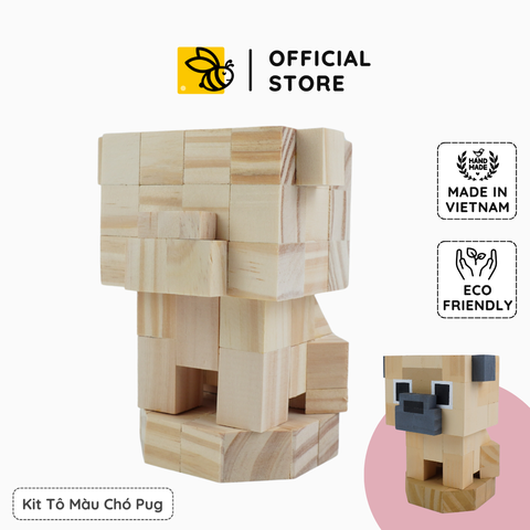 (DIY) Kit Tô Màu Chó Pug (size s)