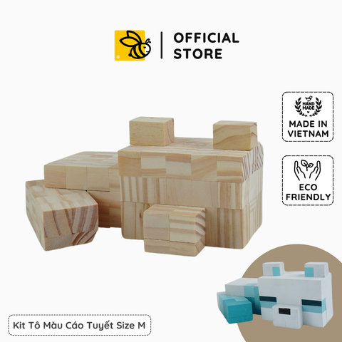 (DIY) Kit Tô Màu Minecraft Cáo Tuyết (size M)