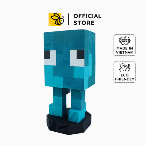 Mô Hình Gỗ Minecraft Squid Mực (s)