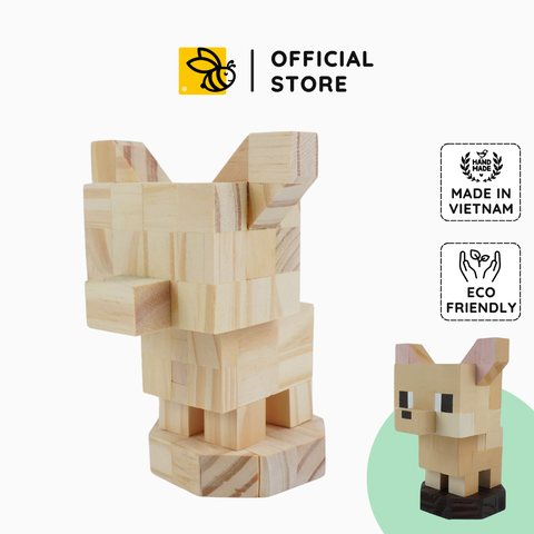 (DIY) Kit Tô Màu Mô Hình Chó Chihuahua Kem (s)