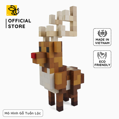 Mô Hình Gỗ Tuần Lộc (Art Toy)