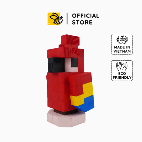 Mô Hình Gỗ Minecraft Vẹt Đỏ (s)