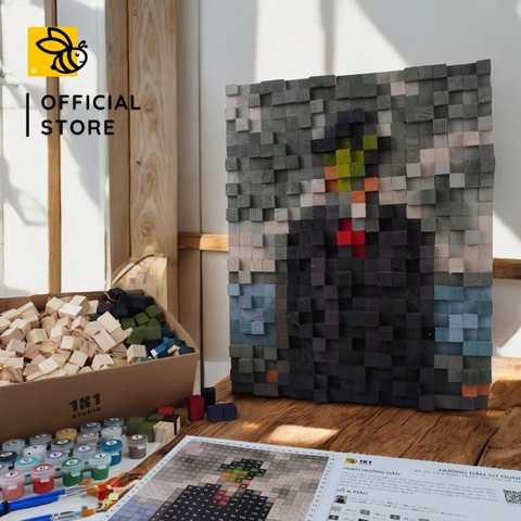 Kit Tự Làm Tranh Pixel Gỗ The Son of Man (Blur)