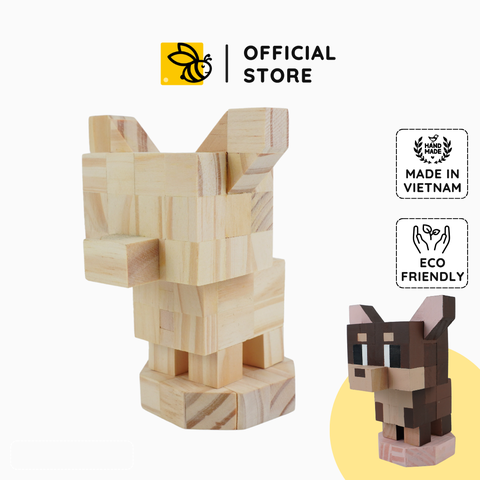 (DIY) Kit Tô Màu Mô Hình Chó Chihuahua Nâu (s)