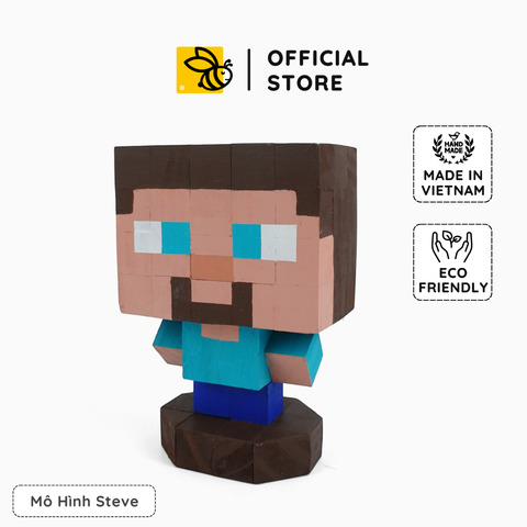 Mô Hình Gỗ Minecraft Steve (size s)