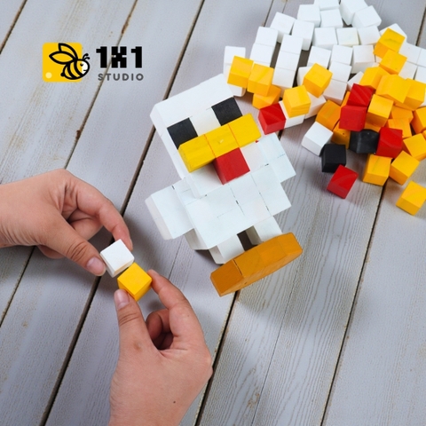 p9. Bộ Lắp Ghép Mô Hình Minecraft Chicken (Gà)