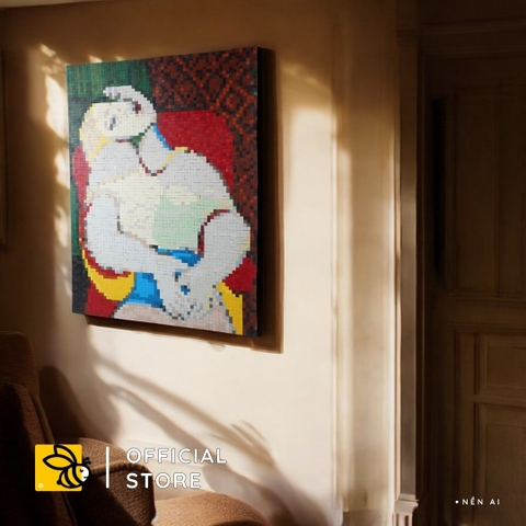 Tranh Pixel Gỗ The Dream khổ lớn 84x62 cm (Chill)