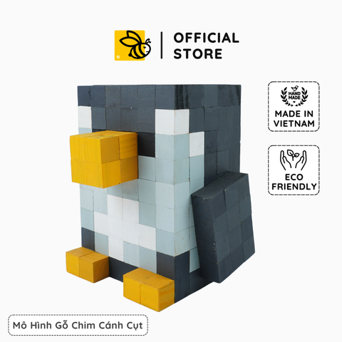 Mô Hình Gỗ Chim Cánh Cụt (Art Toy)