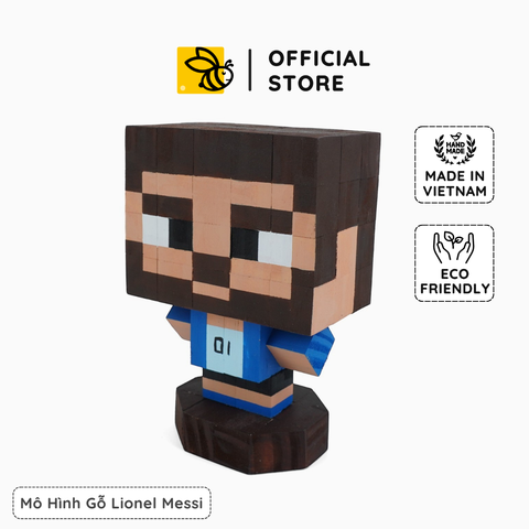 Mô Hình Gỗ Messi (size s)