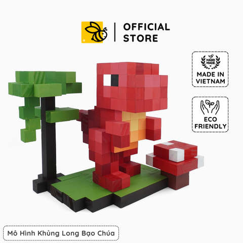 Mô Hình Gỗ Khủng Long Bạo Chúa (Art Toy)