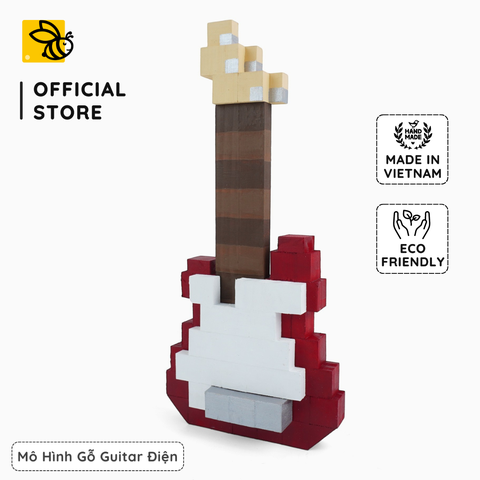 Mô Hình Gỗ Đàn Guitar Điện (size s)