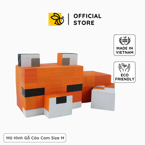 Mô Hình Gỗ Minecraft Cáo Cam (size M)