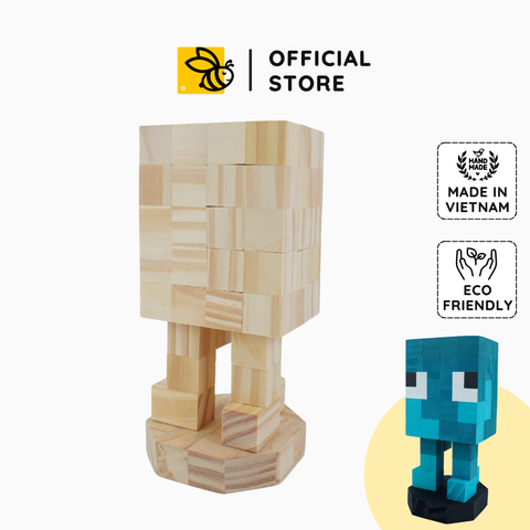 (DIY) Kit Tô Màu Mô Hình Minecraft Squid Mực