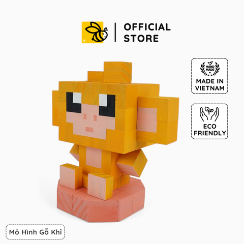 Mô Hình Gỗ 12 Con Giáp Thân (Khỉ)