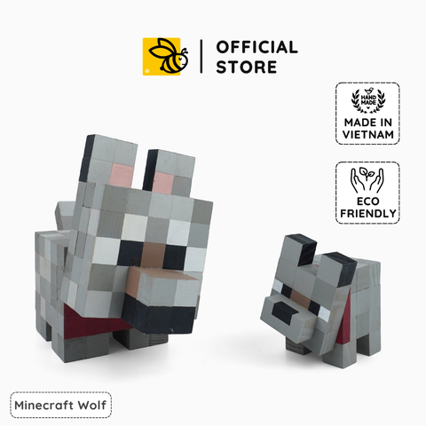 Mô Hình Gỗ Chó Sói (Art Toy)