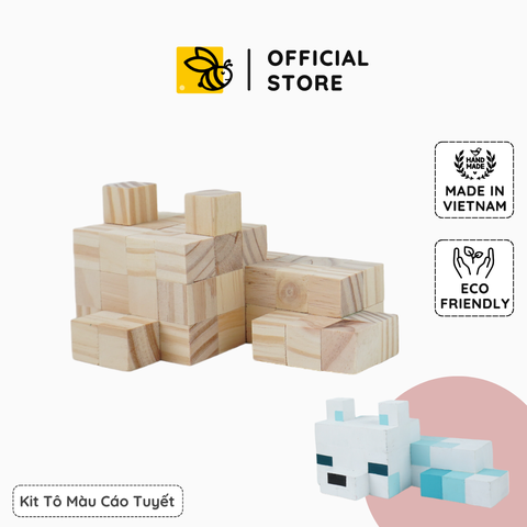 (DIY) Kit Tô Màu Minecraft Cáo Tuyết (size s)