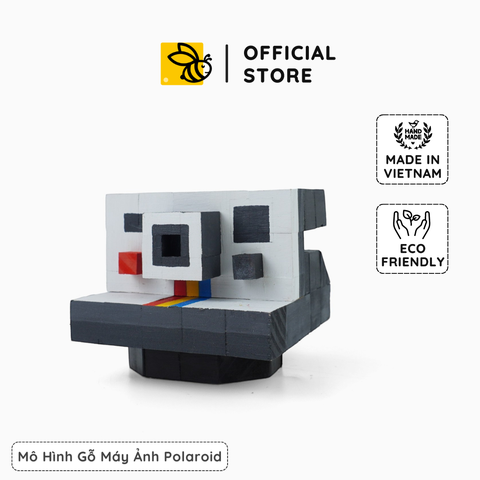 Mô Hình Gỗ Máy Ảnh Polaroid (size s)