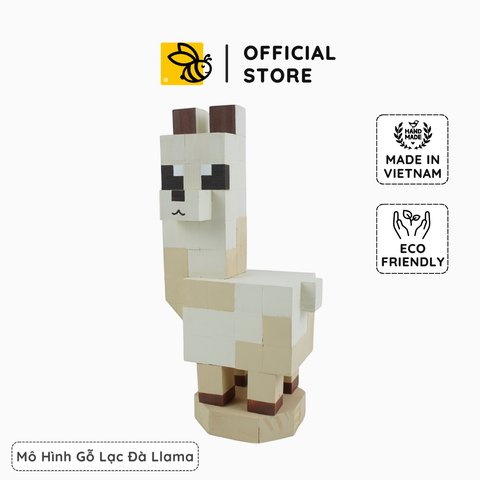 Mô Hình Gỗ Lạc Đà Llama (size s)