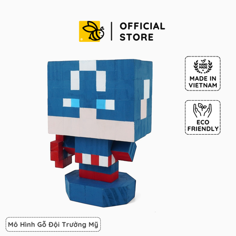 Mô Hình Gỗ Đội Trưởng Mỹ (size s)