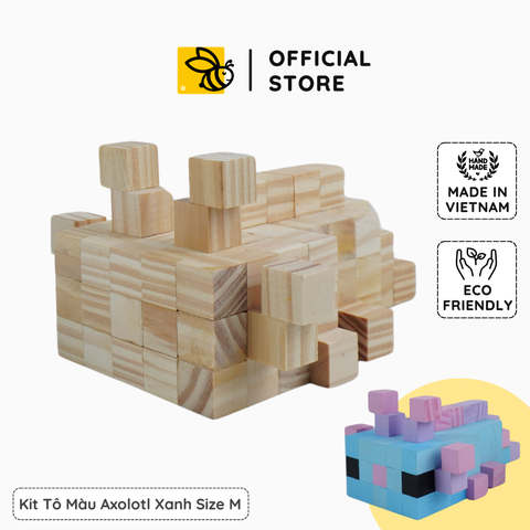 (DIY) Kit Tô Màu Minecraft Axolotl size M (Bản Mới)