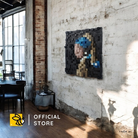 Tranh Pixel Girl with a Pearl Earring (Blur)