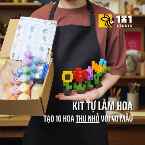 KIT Tự Làm 10 Mô Hình Hoa Gỗ THU NHỎ (40 mẫu)