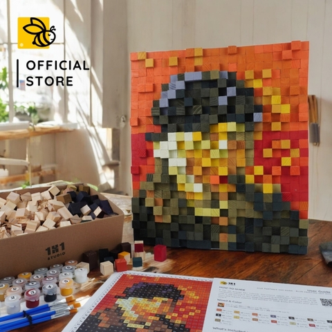 Kit Tự Làm Tranh Pixel Gỗ Self-Portrait with Bandaged Ear (Blur)