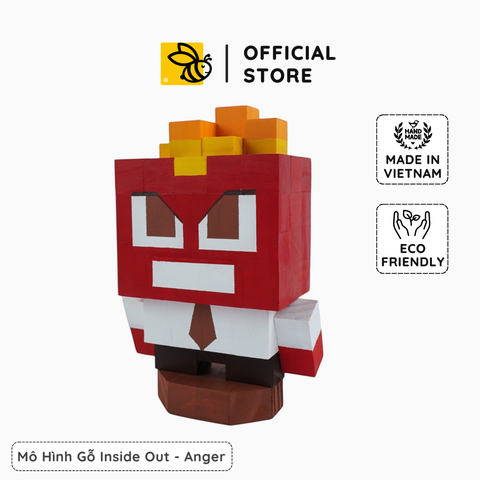 Mô Hình Gỗ Nhân Vật Anger (Inside Out)