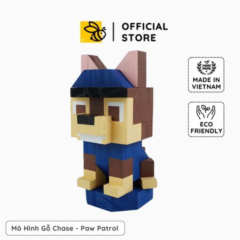 Mô Hình Gỗ Chú Chó Chase (Paw Patrol)