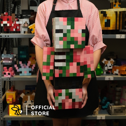 Mô Hình Gỗ Bigsize Minecraft Zombie Pig (Art Toy)