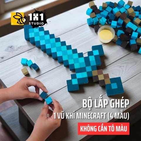 Bộ Lắp Ghép Trang Bị Minecraft Kim Cương (4 Mẫu)