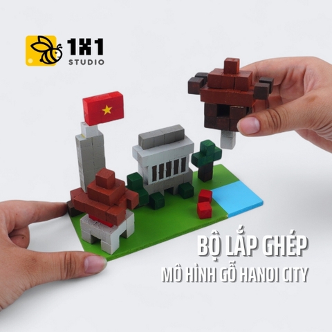 Bộ Lắp Ghép Mô Hình Gỗ Hanoi City (Diorama DIY)
