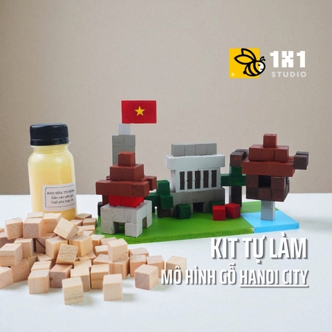 KIT Tự Làm Mô Hình Gỗ Hanoi City (Diorama DIY)