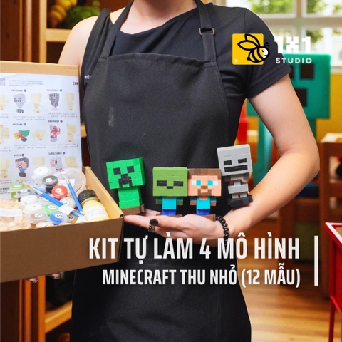KIT Tự Làm 4 Mô Hình Minecraft (Thu Nhỏ)