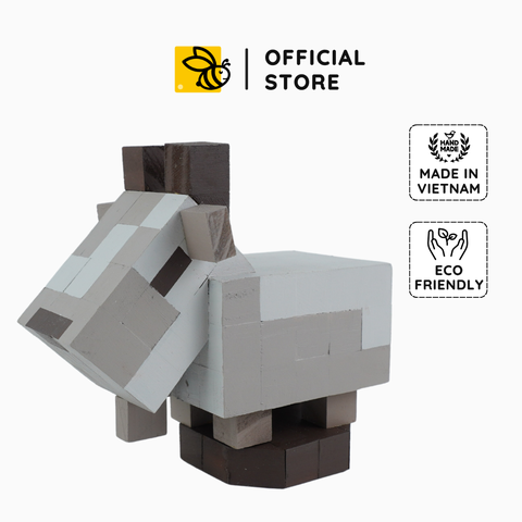 Mô Hình Gỗ Minecraft Goat Dê Núi (s)