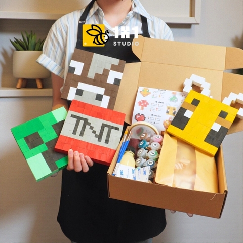 p4. Kit Tự Làm 2 Tranh Frame Minecraft Treo Tường / Wall decor 2cm