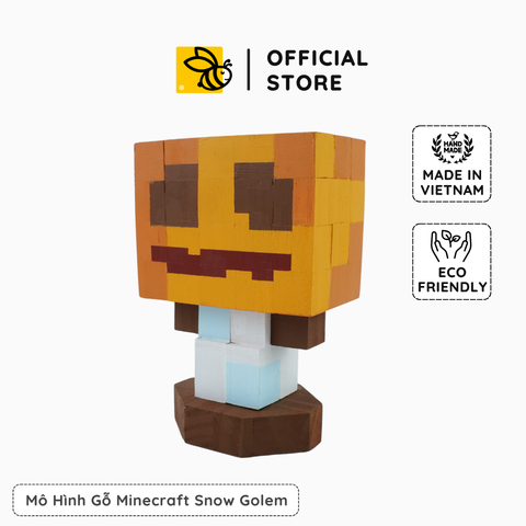 Mô Hình Gỗ Minecraft Snow Golem (size s)