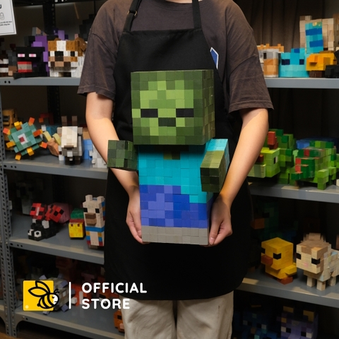 Mô Hình Gỗ Bigsize Minecraft Zombie (Art Toy)