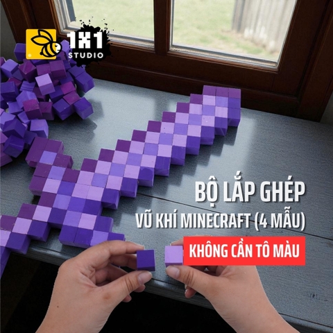 Bộ Lắp Ghép Trang Bị Minecraft Netherite (4 Mẫu)