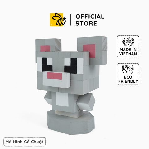 Mô Hình Gỗ 12 Con Giáp Tí (Chuột)